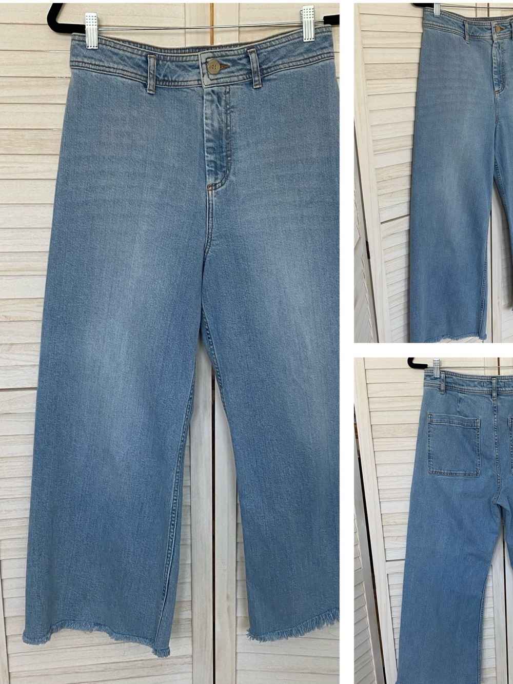 ANTONIO MELANI Light Blue Wide-Leg  High Rise Jeans SZ 10